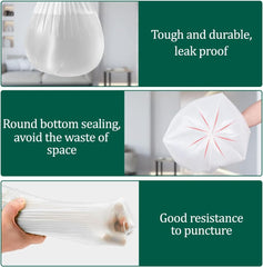 Biodegradable trash bags, heavy-duty Leak-proof trash bags with Corn starch based, 13Gal/50L Capacity disposable waste bag for Living room, Office, Bathroom, and Kitchen use (4Pcs)