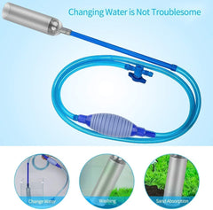 Fish Tank Water Changer Vacuum Siphon Kit, Aquarium cleaner Kit, 3 in 1 Aquarium Siphon Gravel Cleaner Pump Sand Cleaner For Drain And Replace Water, Manual Vacuum Water Changer