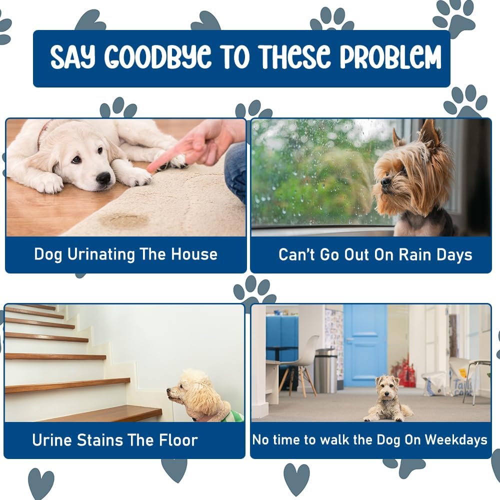 Dog training toilet for small to medium dogs, Detachable dog toilet with Shovel, Stainless steel grid, and Anti-slip pads, Suitable for indoor & outdoor, Leak-proof dog tray 52 cm