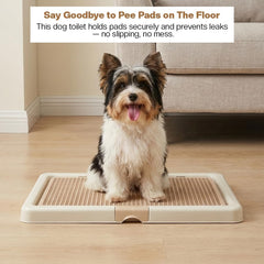 Pet training toilet for small to medium breeds, Durable plastic dog toilet with Detachable design and Anti-slip bottom, Ideal for indoor and outdoor use, Keep paws and floor clean 66 cm