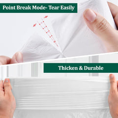 Biodegradable trash bags, heavy-duty Leak-proof trash bags with Corn starch based, 13Gal/50L Capacity disposable waste bag for Living room, Office, Bathroom, and Kitchen use (4Pcs)
