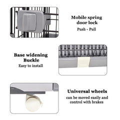 NNC PETS Large Cat Cage Indoor - 3-Tier Metal Wire Cat Crate Kennel with 3 Lockable Doors - Cozy Hammock & Climbing Ladder - Drawer Tray & Universal Wheels, Easy Assembly, 145 cm(Grey, Large)