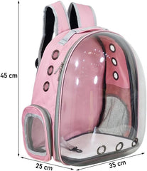 Pet backpack, Transparent breathable portable carrying bag, Airline-approved for cats and small dogs, Pet carrier designed for Travel, Hiking, and shopping outdoor
