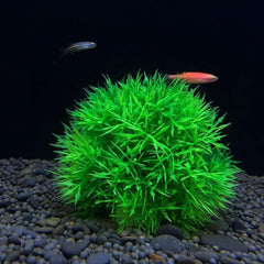 Aquarium Fish Tank Plastic Plants and Cave Rock Decorations Set 7 PCS, Small and Large Artificial Fish Tank Plants with Cave Rock Fish Tank Accessories Style B