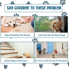 Dog Potty Tray - Dog Toilet for Small to Medium Dogs | Pet Plastic Puppy Training Seat with Splash Proof Design, Stainless Steel Grid & Detachable Pee Post | Indoor & Outdoo
