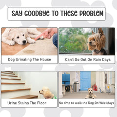 Dog Potty Tray - Dog Toilet for Small to Medium Dogs | Pet Plastic Puppy Training Seat with Splash Proof Design, Stainless Steel Grid & Detachable Pee Post | Indoor & Outdoo