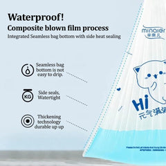 Drawstring garbage bags with Leak-proof design, Multi-purpose high-density polyethylene disposable trash bags, Suitable for Kitchen, Bathroom, Living room, and Office, 100 Counts (White)