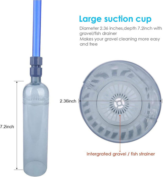 Fish Tank Water Changer Vacuum Siphon Kit, Aquarium cleaner Kit, 3 in 1 Aquarium Siphon Gravel Cleaner Pump Sand Cleaner For Drain And Replace Water, Manual Vacuum Water Changer