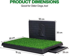 Artificial grass mat dog toilet for Medium to Large Dogs, Dog potty training tray with Pee isolation wall, Detachable design, and Removable tray, Ideal for Indoor/Outdoor use