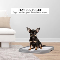 Dog potty training toilet, Portable dog toilet for medium to large dogs, Durable Leak-proof plastic dog tray with Column design and Detachable grid design, Easy to clean 54 cm