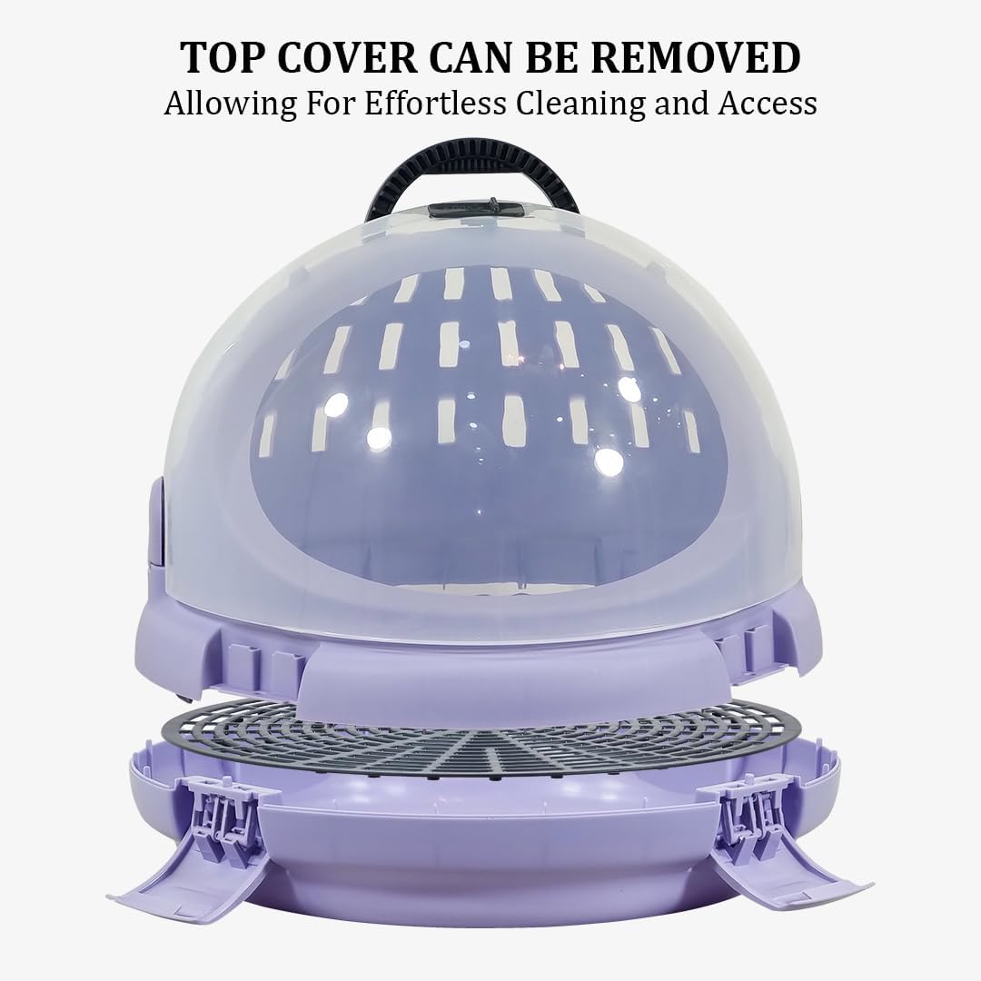 Cat Carrier | Spacious Pet Carrier for Dog & Cats with Safety lock, Handle & Ventilation Holes | Cat Travel Carrier for Outdoor Use with Transparent Design | Easy to Clean