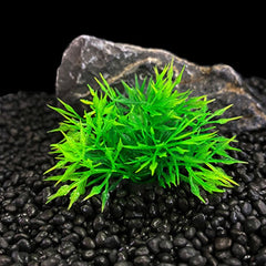 Aquarium Fish Tank Plastic Plants and Cave Rock Decorations Set 7 PCS, Small and Large Artificial Fish Tank Plants with Cave Rock Fish Tank Accessories Style B