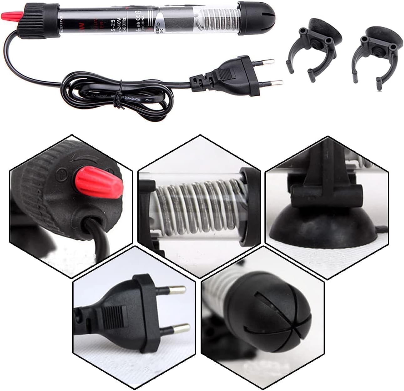 Aquarium Heizung 60L 50W, mit Temperaturanzeige Heizstab Aquarium für Fischtanks und Aquarium