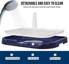 Dog potty training toilet, Portable dog toilet for medium to large dogs, Durable Leak-proof plastic dog tray with Column design and Detachable grid design, Easy to clean 54 cm