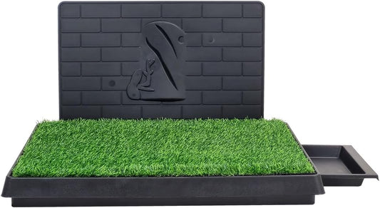 Artificial grass mat dog toilet for Medium to Large Dogs, Dog potty training tray with Pee isolation wall, Detachable design, and Removable tray, Ideal for Indoor/Outdoor use