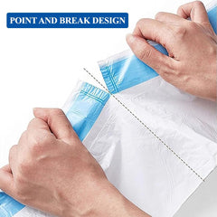 Drawstring garbage bags with Leak-proof design, Multi-purpose high-density polyethylene disposable trash bags, Suitable for Kitchen, Bathroom, Living room, and Office, 100 Counts (White)