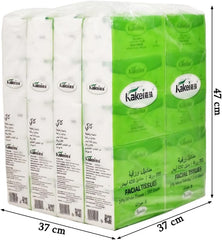 KAKEI 40Pcs Tissue Paper with 3ply - Natural Wood Pulp & Eco-Friendly Material - Durable Absorbent Facial Tissue Boxes for Home, Travel & Office - Soft & Strong for Wet/Dry Use, White (Pack of 8)