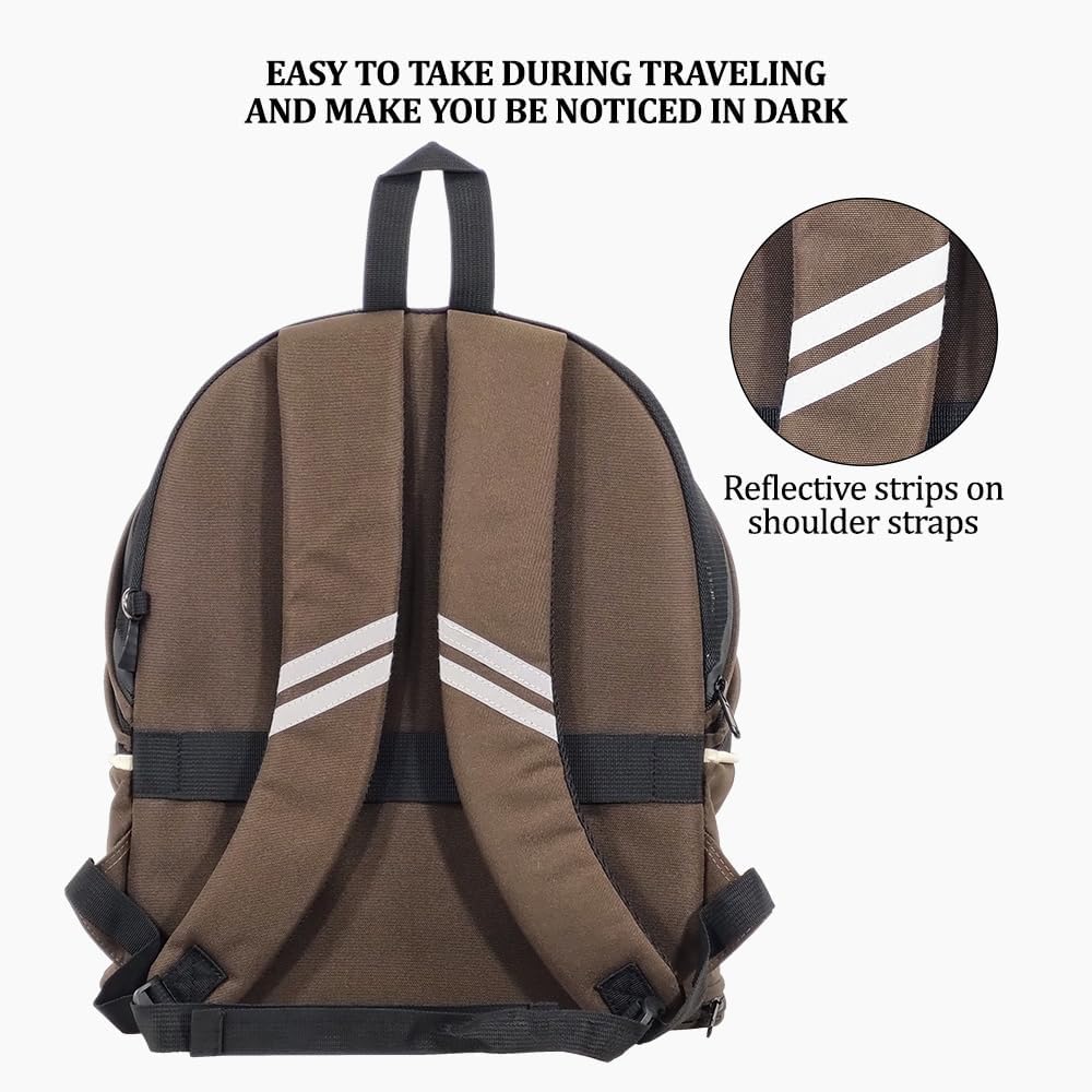 Pet carrier bag for cats and small dogs, Expandable cat backpack with Removable mat, Durable zipper, Ventilated mesh, and Adjustable shoulder straps, Ideal for Outdoor traveling 48 cm
