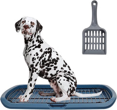 Dog toilet with Sturdy iron mesh, Carrying handle, and Litter scoop, Detachable indoor trainer for medium to large dogs, Flat dog toilet, Ideal for indoor & outdoor use 65 cm, Easy to clean