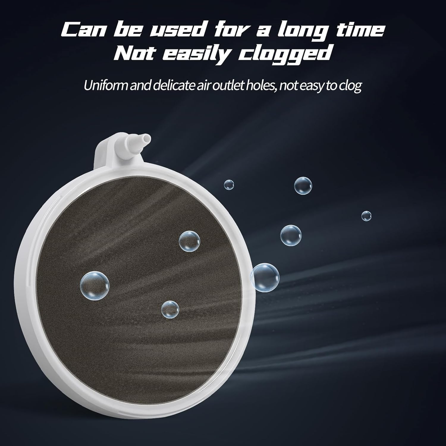 Aquarium Air Stone Bubbler, 3.2 Inch Nano Diffuser for 30-70 Gallon Fish Tank, Efficient Quiet Aerator Enhances Dissolved Oxygen, Ideal for 60-120cm Aquariums, (Air Pumps Not Included)