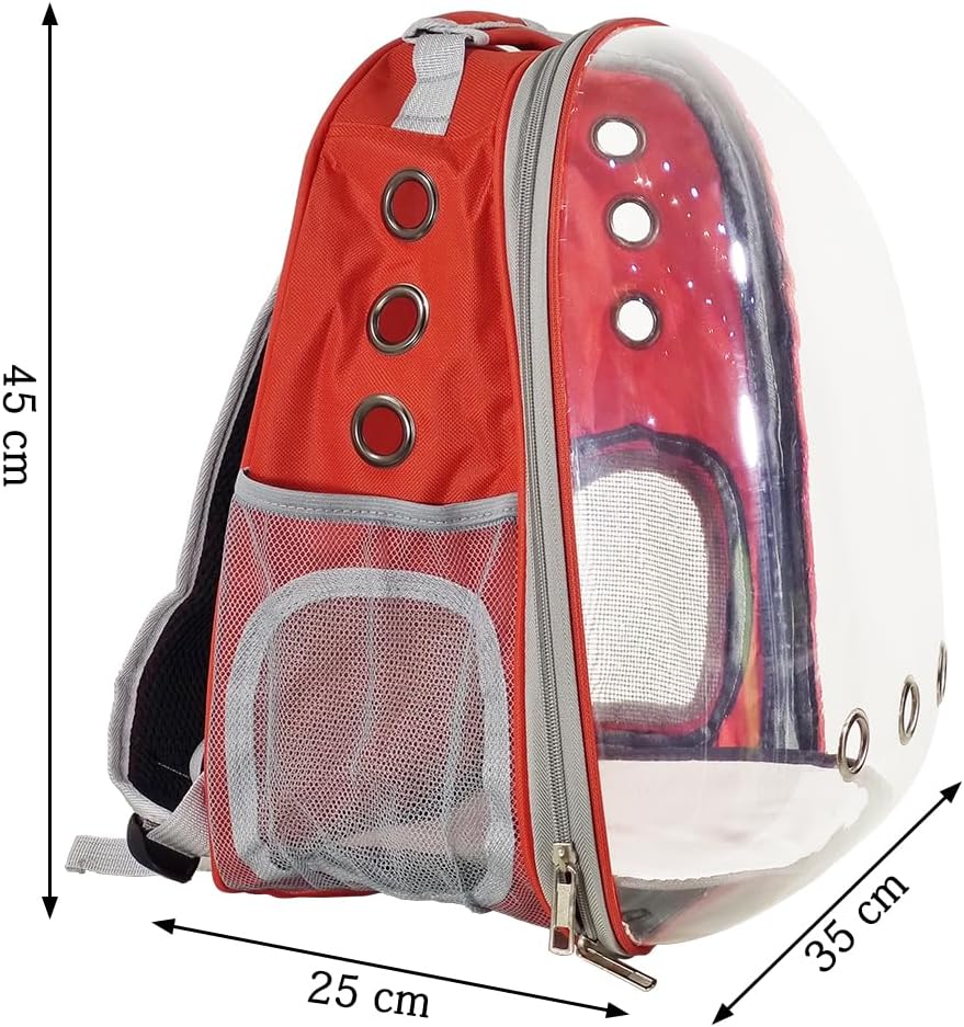 Pet backpack, Transparent breathable portable carrying bag, Airline-approved for cats and small dogs, Pet carrier designed for Travel, Hiking, and shopping outdoor