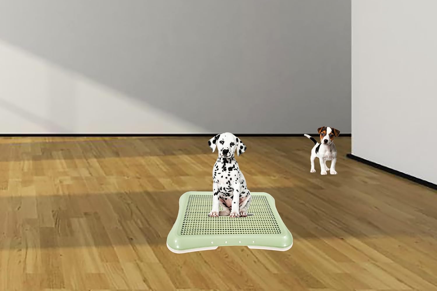 Dog toilet training for large dogs, Durable plastic flat dog toilet with Detachable design and Anti-slip bottom, Pet potty pee pad holder, Ideal for indoor & outdoor, Easy to clean 64 cm