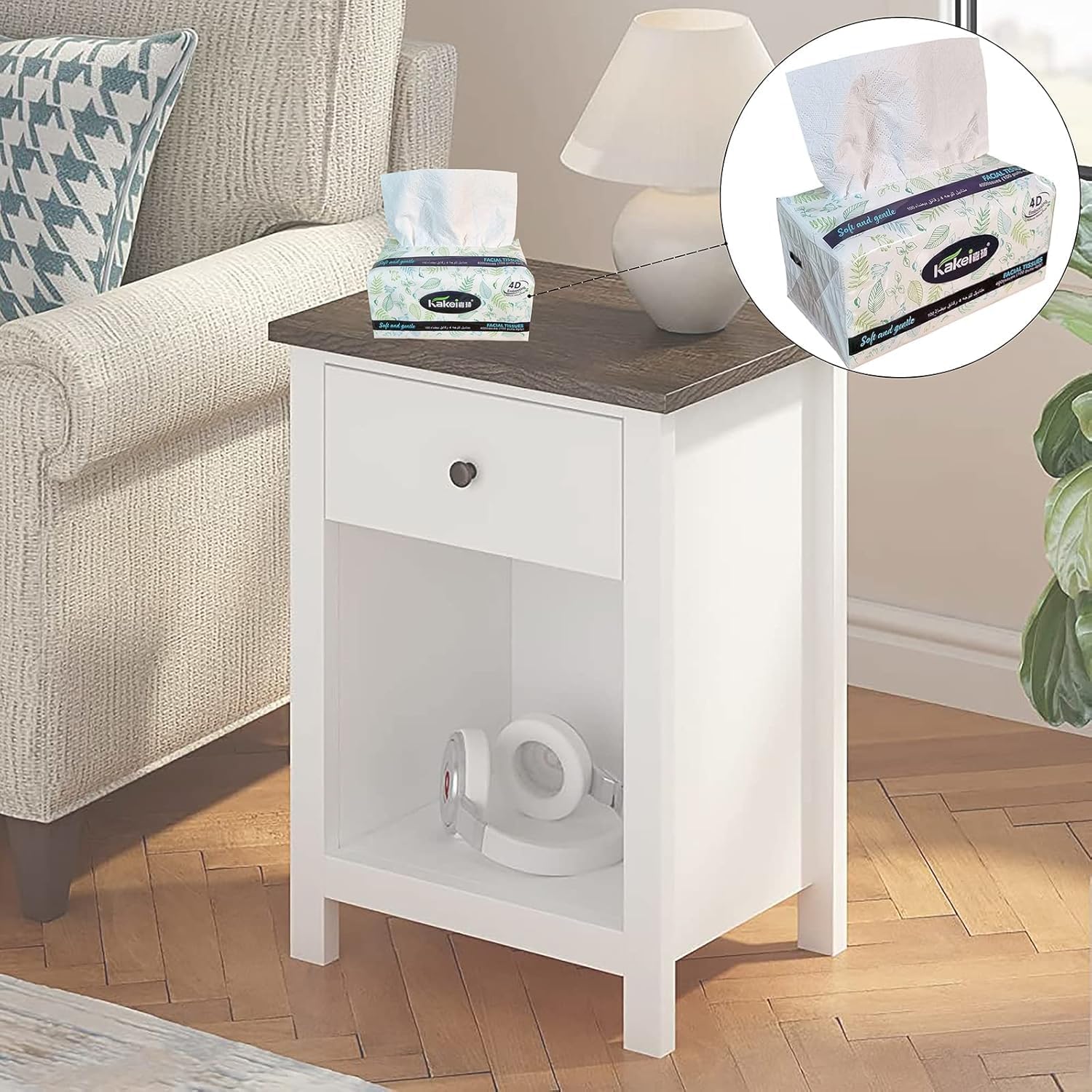 8Pcs Embossed Facial tissue with 4ply, Natural wood pulp, and Eco-friendly material, Durable & Absorbent cleaning tower for Home, Office, and Outdoor use, Soft & Gentle, 100 sheets_1Pac (White)