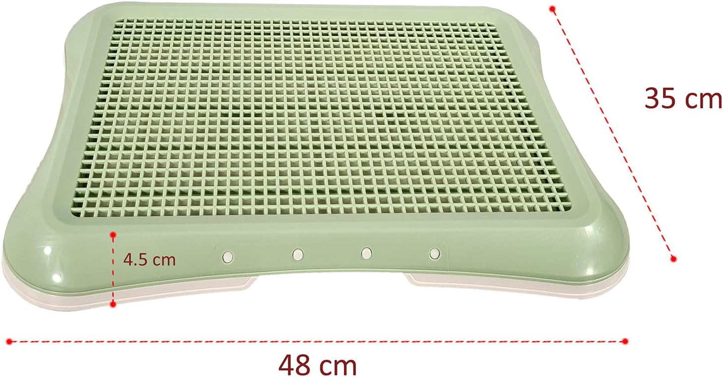 Dog toilet training for large dogs, Durable plastic flat dog toilet with Detachable design and Anti-slip bottom, Pet potty pee pad holder, Ideal for indoor & outdoor, Easy to clean 64 cm