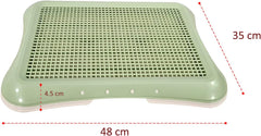 Dog toilet training for large dogs, Durable plastic flat dog toilet with Detachable design and Anti-slip bottom, Pet potty pee pad holder, Ideal for indoor & outdoor, Easy to clean 64 cm
