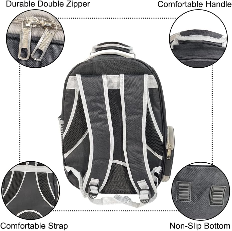 Pet backpack, Transparent breathable portable carrying bag, Airline-approved for cats and small dogs, Pet carrier designed for Travel, Hiking, and shopping outdoor