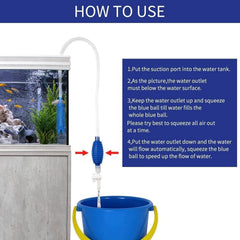 Fish Tank Water Changer Vacuum Siphon Kit, Aquarium cleaner Kit, 3 in 1 Aquarium Siphon Gravel Cleaner Pump Sand Cleaner For Drain And Replace Water, Manual Vacuum Water Changer