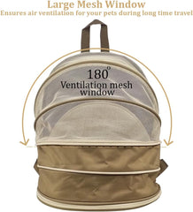 Pet carrier bag for cats and small dogs, Expandable cat backpack with Removable mat, Durable zipper, Ventilated mesh, and Adjustable shoulder straps, Ideal for Outdoor traveling 48 cm