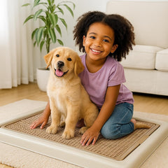 Large Dog Potty Tray Training Seat | Dog Toilet Pee Tray | Pee Pads for Dogs | Puppy Pee for Indoor & Outdoor Use | Keep Paws, Floor Clean & Portable