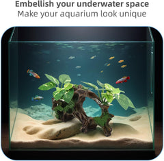 Aquarium Driftwood for Fish Tanks & Reptile Terrariums, Safe Fish Tank Decoration, Easy to Clean Aquarium Decor Accessories, Betta Fish Tank (6.4“*4”*2.4“)