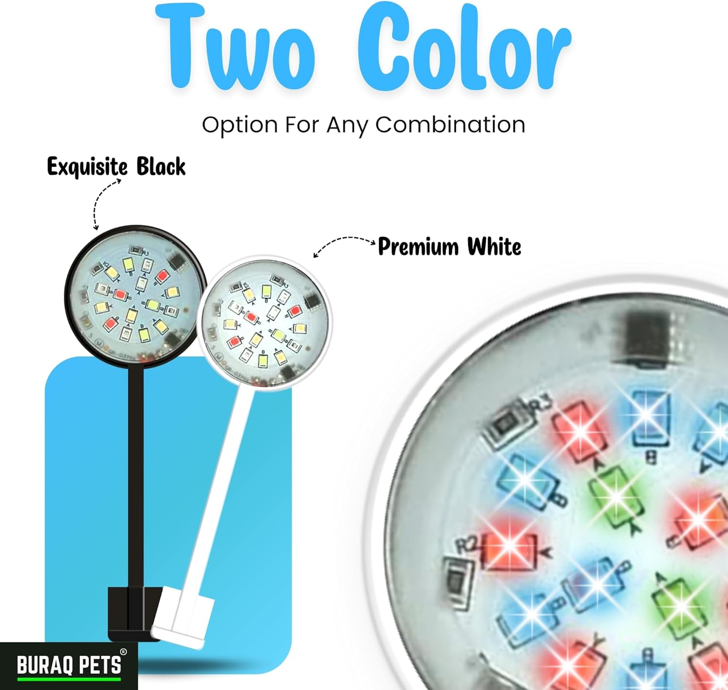 N6 Multicolor Aquarium LED Light 2.5W | WRGB Spectrum | 3 Lighting Modes | 360° Flexible Arm | Clip-On Lamp for Nano Fish Tanks & Bowls