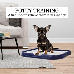 Dog potty training toilet, Portable dog toilet for medium to large dogs, Durable Leak-proof plastic dog tray with Column design and Detachable grid design, Easy to clean 54 cm