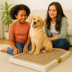 Pet training toilet for small to medium breeds, Durable plastic dog toilet with Detachable design and Anti-slip bottom, Ideal for indoor and outdoor use, Keep paws and floor clean 66 cm