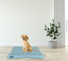 Dog toilet training for large dogs, Durable plastic flat dog toilet with Detachable design and Anti-slip bottom, Pet potty pee pad holder, Ideal for indoor & outdoor, Easy to clean 64 cm