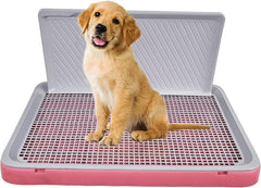 Dog training toilet for small dogs, Durable plastic puppy training tray with Protection wall, Detachable design, and Non-slip foot, Keeps paws dry and floor clean, Indoor & outdoor 51 cm