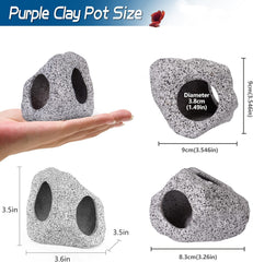 Aquarium Decorations Cave Betta Fish Tank Accessories Rock Cave Decor for Shrimp Cichlid Hiding Breeding Small Fish Bowl Hide Decoration Betta Toys Hideout Stones House（Medium）