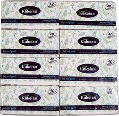 KAKEI Facial Tissue Boxes | 80Pcs Boxes with 4ply Natural Wood Pulp | 10 Pack - 100 Sheets | Eco-Friendly Material, Durable & Absorbent Cleaning Tower for Home, Office and Outdoor Use, (Pack of 10)