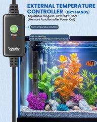 300W Aquarium Heater Digital Fish Tank Heater, Submersible Turtle Tank Heater for Tropical, LED Display of Water Temperature for 250L Tanks, Freshwater Betta Turtle