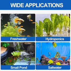 Aquarium Air Pump, 5W Dual Outlet Fish Tank Air Pump for 20-125 Gallon Tank, Ultra Silent Powerful Aquarium Pump Hydroponic Oxygen Aerator with Stones, Airline Tubing for Small Medium Large Fish Tank