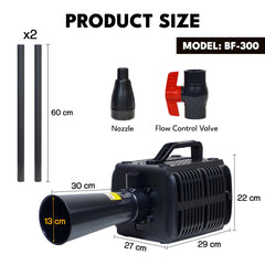 BF Series Pond Aeration Pump, High-Flow Pond Pump for Koi Ponds, Fish Ponds & Water Features, Energy-Efficient Air Circulation Pump with 3 Size Options