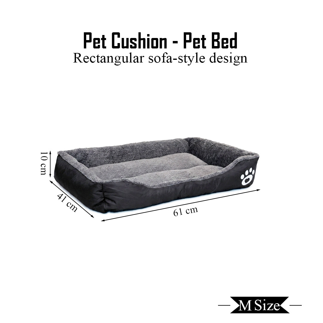 Pet bed with Soft plush, Low entry, Portable and Lightweight, 61 cm Cozy indoor lounger for small Dogs and Cats, Pet cushion with Raised sides, Comfortable, Warm, Washable & Breathable Pet Sofa