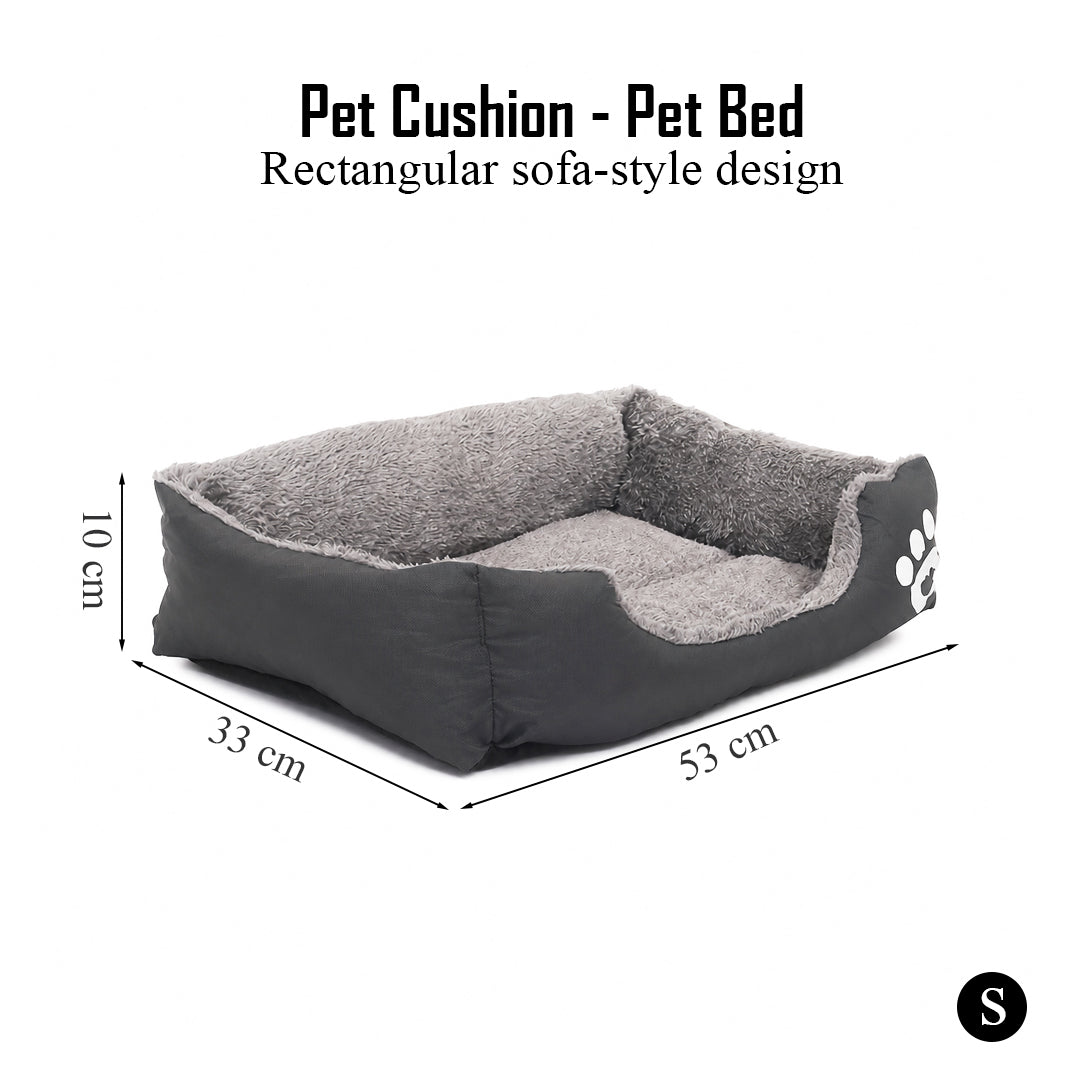 Pet bed with Soft plush, Low entry, Portable and Lightweight, 53 cm Cozy indoor lounger for puppies and kitten, Pet cushion with Raised sides, Comfortable, Warm, Washable & Breathable Pet Sofa