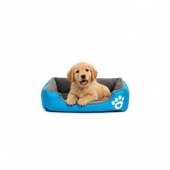 Pet bed with Soft plush, Low entry, Portable and Lightweight, 53 cm Cozy indoor lounger for puppies and kitten, Pet cushion with Raised sides, Comfortable, Warm, Washable & Breathable Pet Sofa