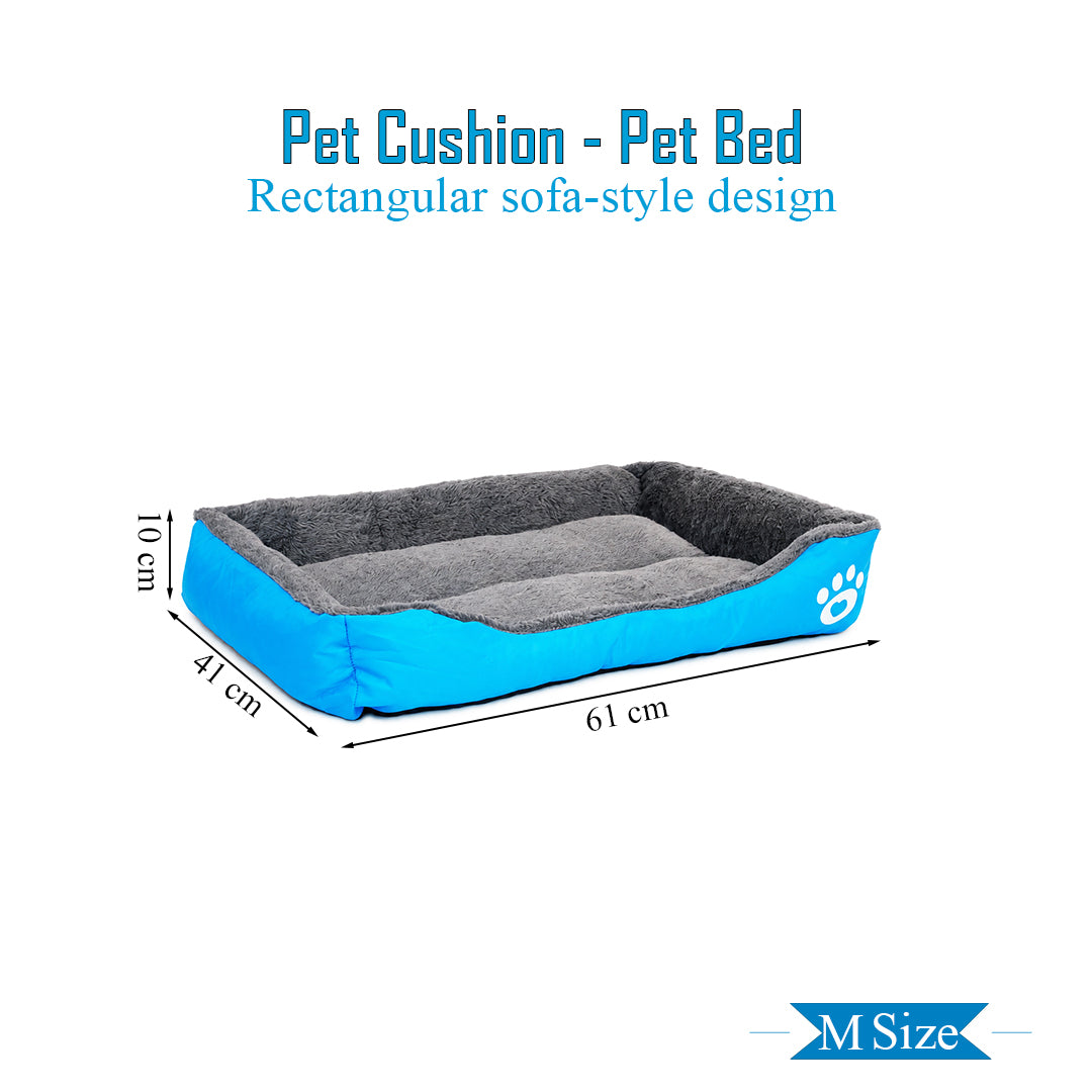 Pet bed with Soft plush, Low entry, Portable and Lightweight, 61 cm Cozy indoor lounger for small Dogs and Cats, Pet cushion with Raised sides, Comfortable, Warm, Washable & Breathable Pet Sofa
