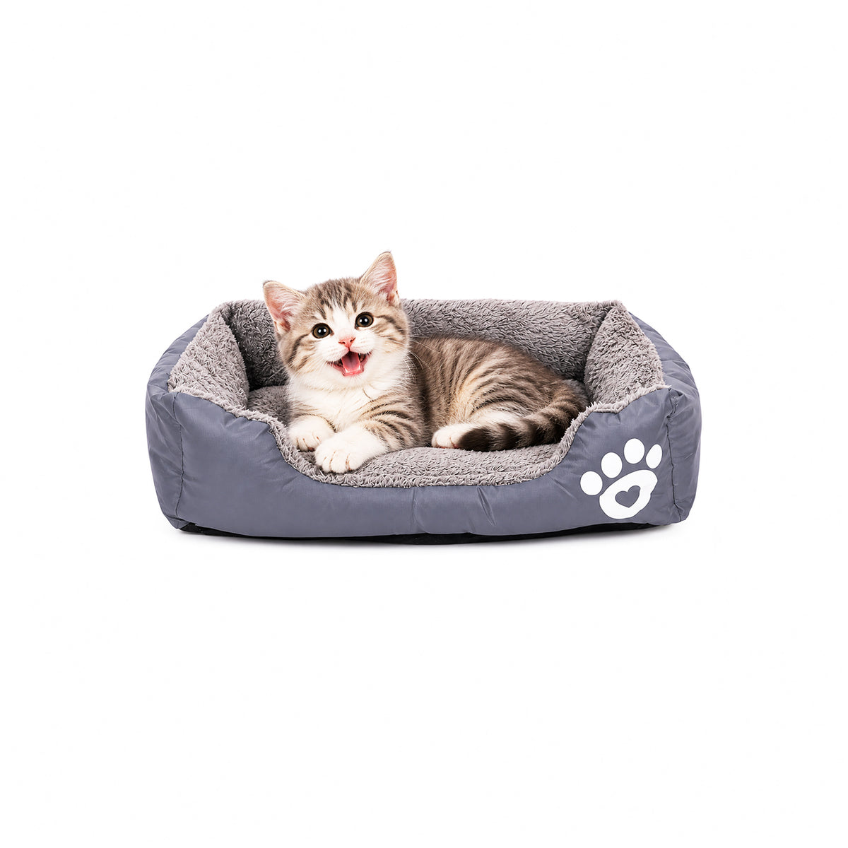 Pet bed with Soft plush, Low entry, Portable and Lightweight, 53 cm Cozy indoor lounger for puppies and kitten, Pet cushion with Raised sides, Comfortable, Warm, Washable & Breathable Pet Sofa