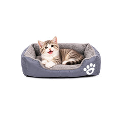 Pet bed with Soft plush, Low entry, Portable and Lightweight, 53 cm Cozy indoor lounger for puppies and kitten, Pet cushion with Raised sides, Comfortable, Warm, Washable & Breathable Pet Sofa
